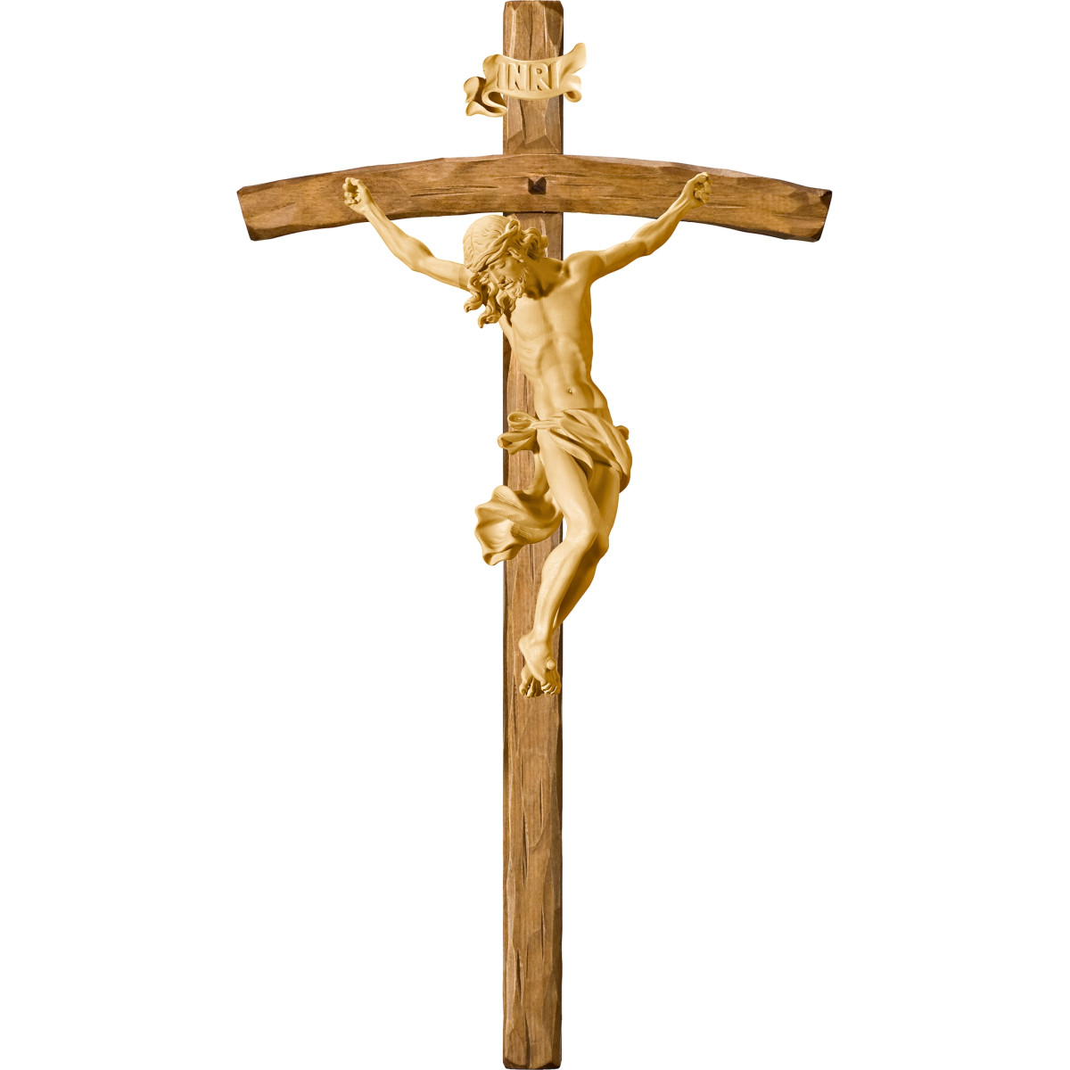 Cristo Barroco en cruz arqueada